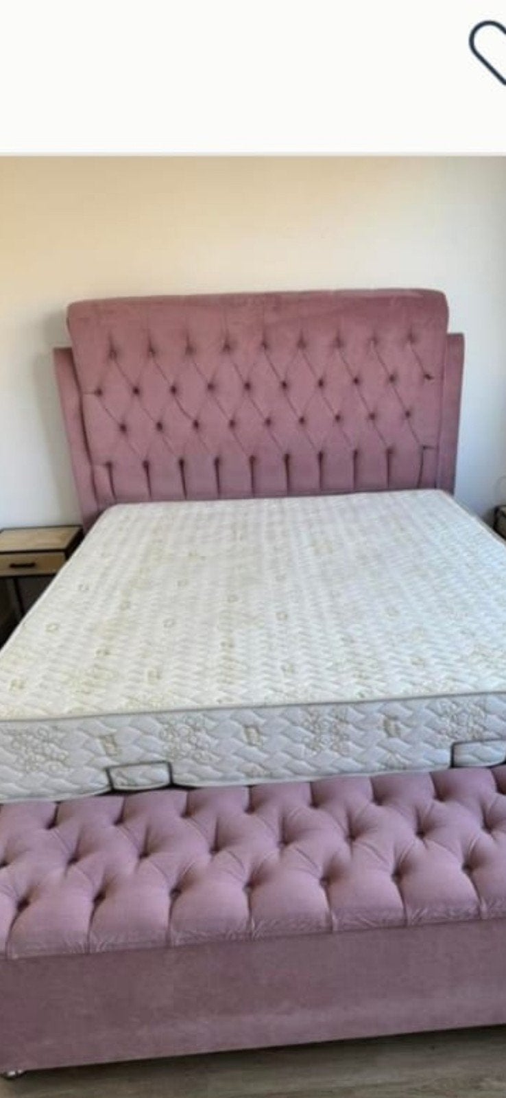 Oudroze bed met opbergruimte, 1.60 x 2.00m, Ophalen, Zo goed als nieuw
