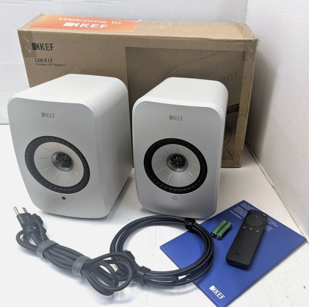 KEF LSX II LT | Wireless Speakers | Stone White