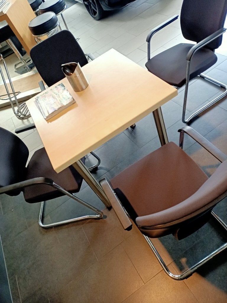5x leren eetkamerstoelen, Ophalen, Gebruikt, Zwart, Leer