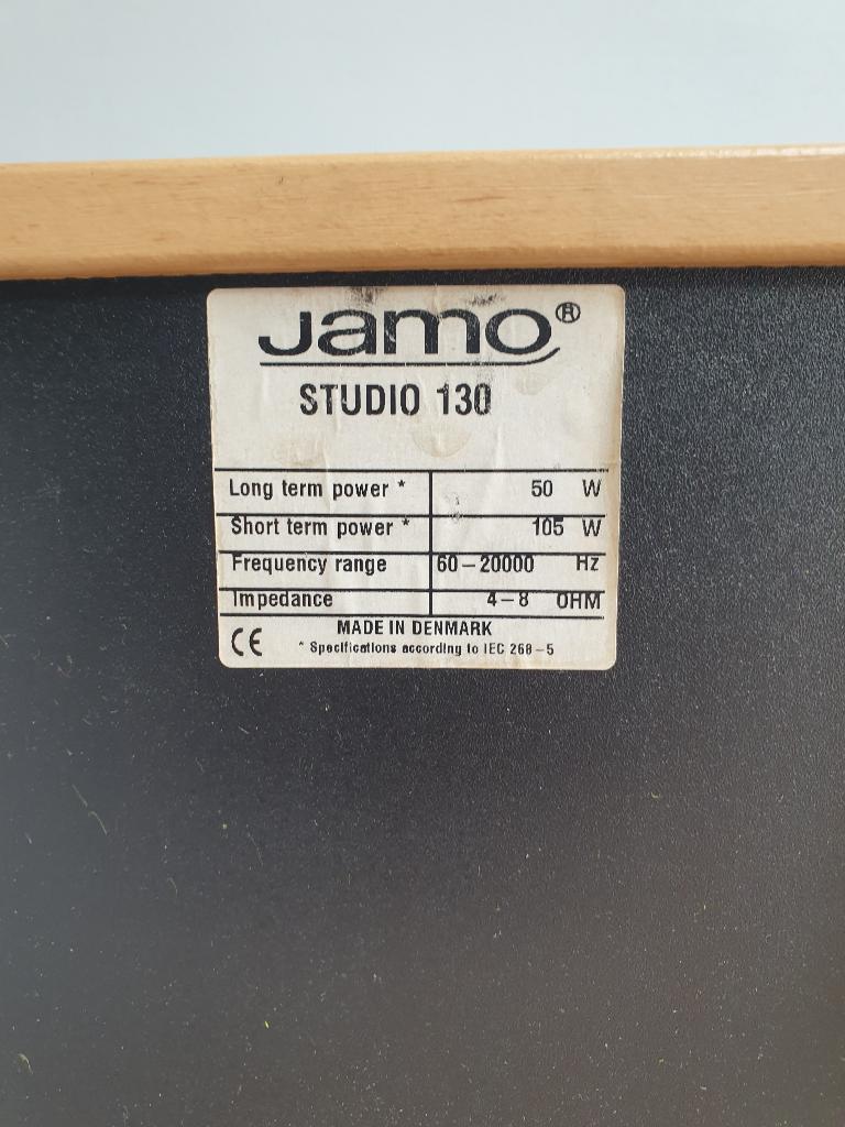 Boekenplank luidsprekers Jamo Studio 130 3 weg 50 Watt, Audio, Tv en Foto, Luidsprekers, Ophalen of Verzenden, Zo goed als nieuw
