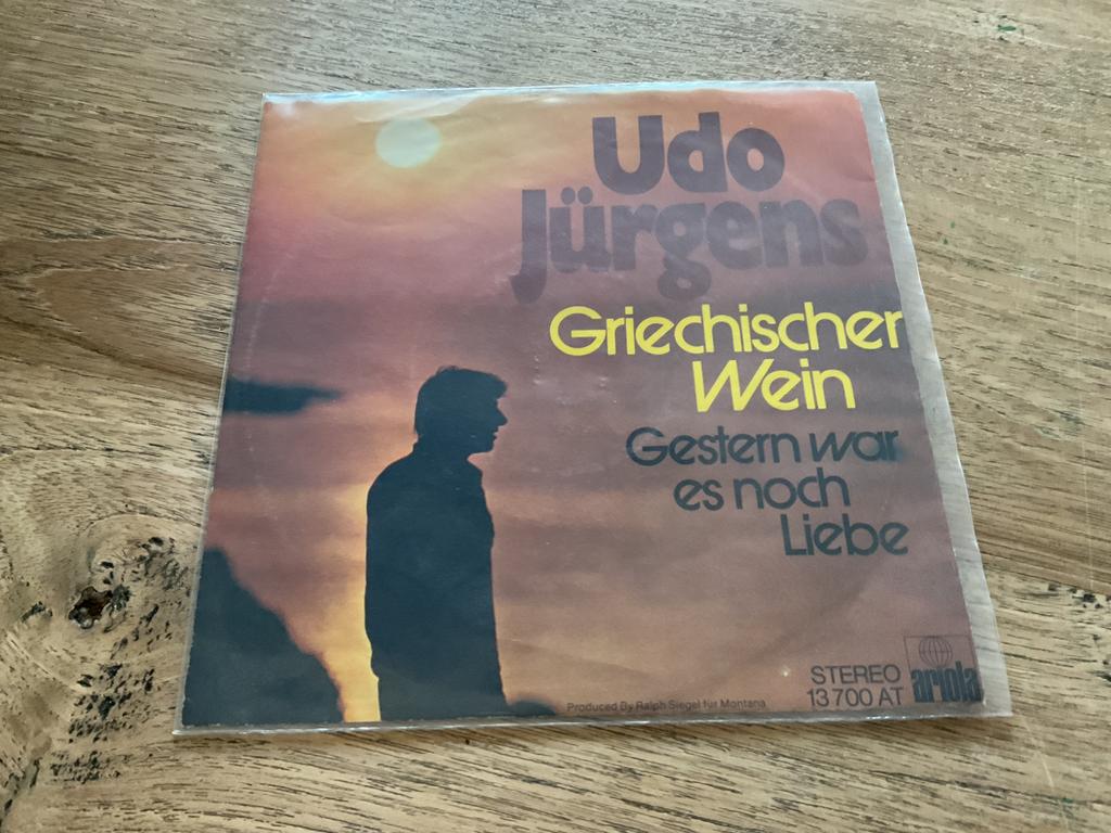Udo Jurgens, Griechisher Wein, Ophalen of Verzenden, 7 inch, Pop, Single
