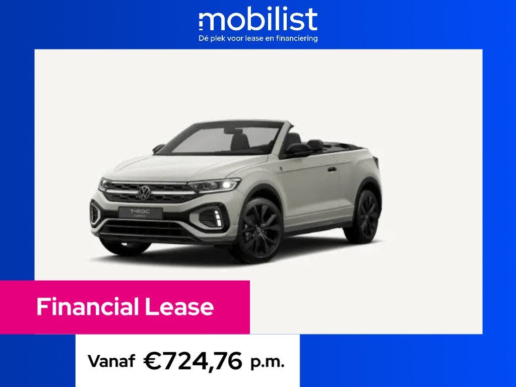 Volkswagen T-Roc Cabrio 1.5 TSI R-Line 150 PK| (bj 2026), Automaat, 1446 kg, Leder, Zilver of Grijs