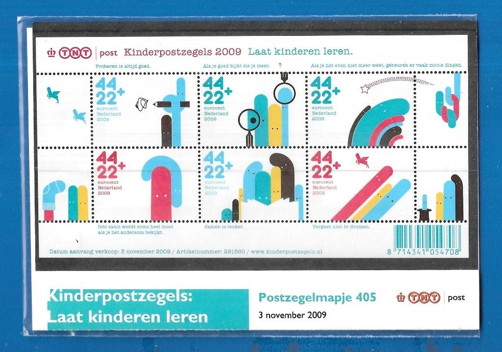 Postzegelmapje 405 - Kinderpostzegels 2009, Postzegels en Munten, Postzegels | Nederland, Verzenden, Na 1940, Postfris