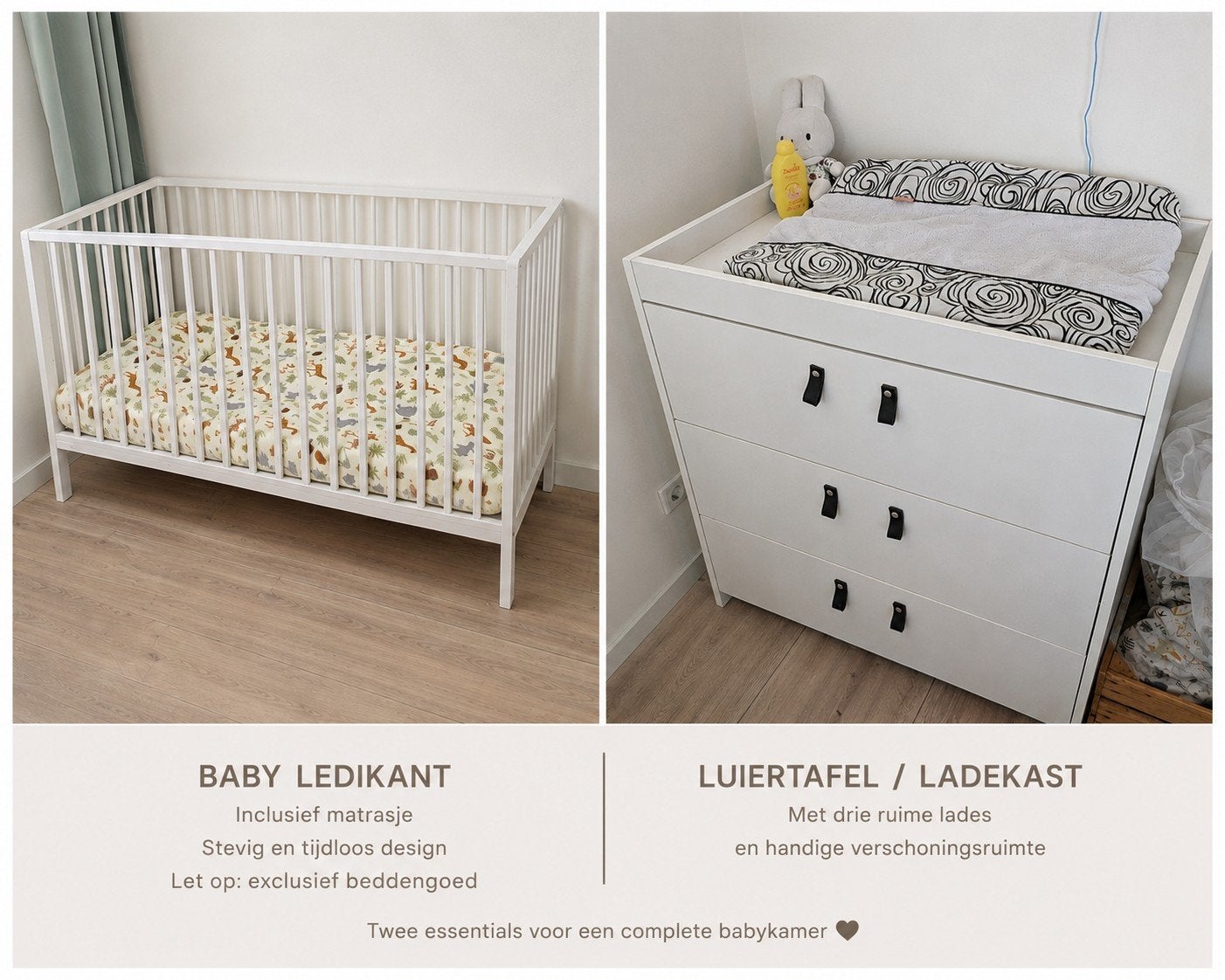 Kinderkamer set: ledikantje en commode, t.e.a.b., Ophalen, Gebruikt, Jongetje of Meisje