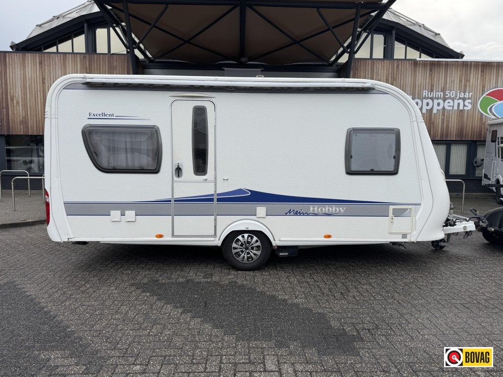 Hobby Excellent 460 UFE 2009 MOVER + NIEUWE DOREMA 240 TENT!, Standaardzit, Bedrijf, 4 tot 5 meter, Tot en met 4