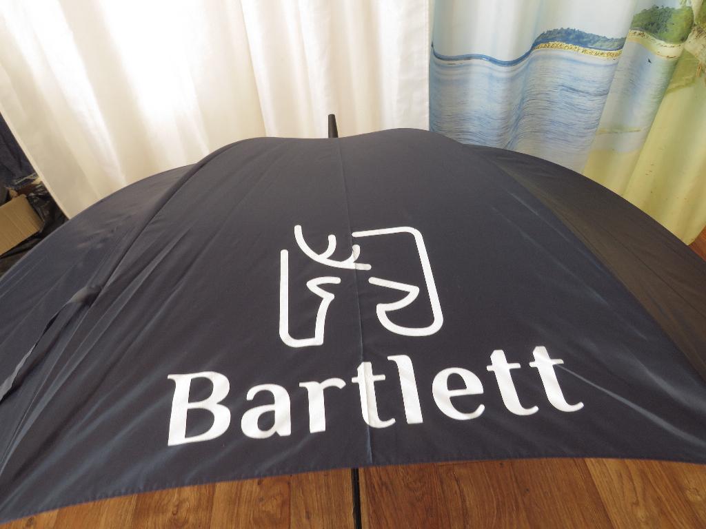 grote blauwe bartlett paraplu en opdruk .....  mannenmode, Ophalen, Gebruikt, Zwart