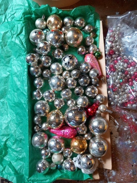 Vintage kralen kerst, Diversen, Kerst, Ophalen, Gebruikt