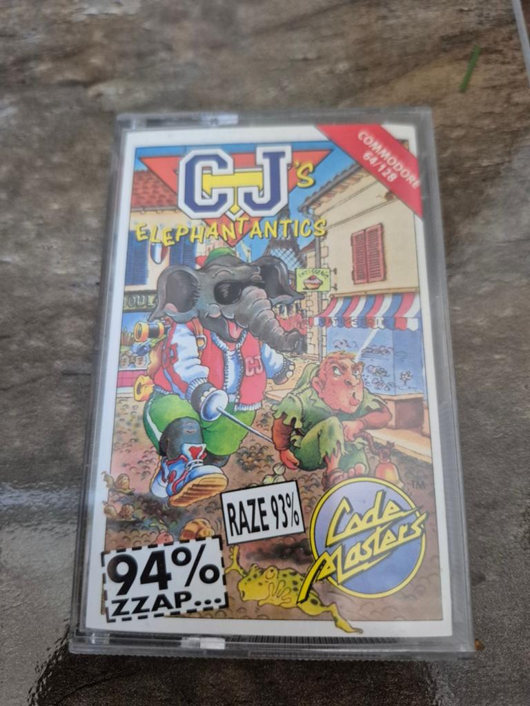 CJ's Elephant Antics - Commodore 64/128 Kassette Game, Gebruikt, 1 speler, Ophalen of Verzenden, Platform