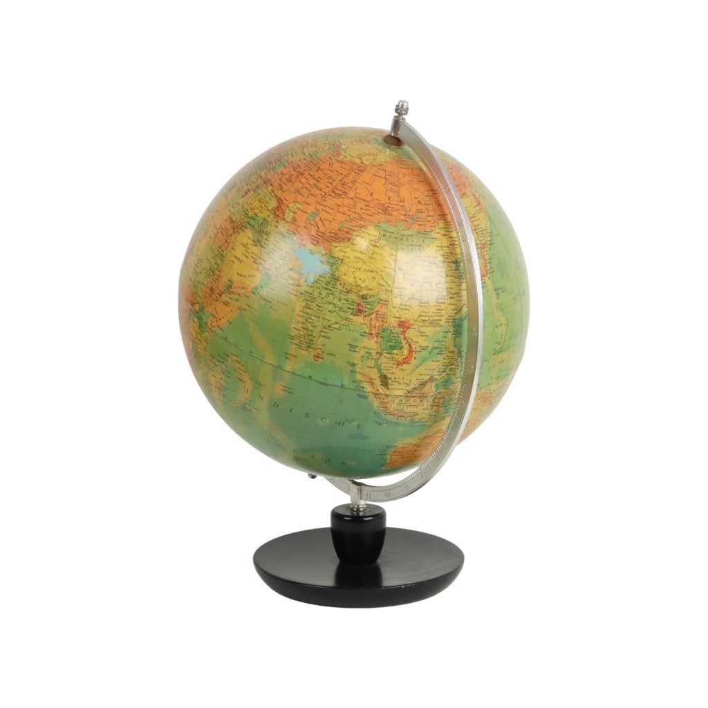 Vintage Wereldbol Staatkundige Globe Hermann Haack Seventies, Ophalen of Verzenden, Draaibaar, Gebruikt, Antieke wereldbol
