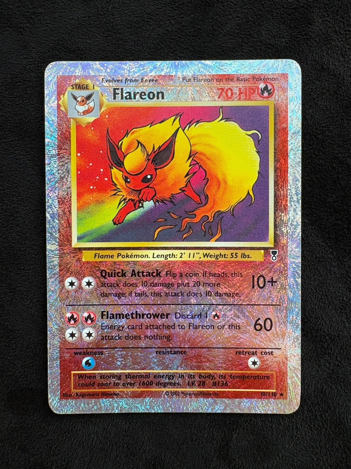 Flareon 10/110 Legendary Collection Reverse Holo GD, Ophalen, Gebruikt, Losse kaart, Foil