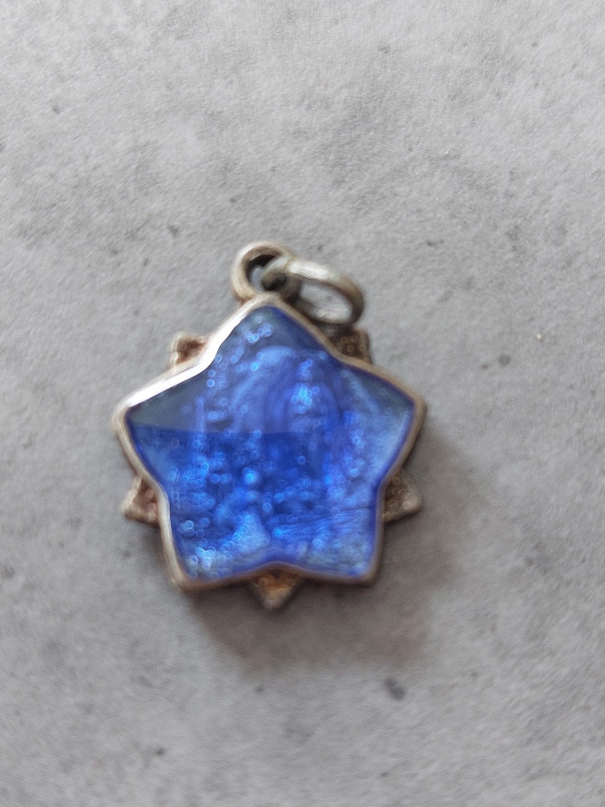 Hangertje voor ketting met Maria erin, Ophalen of Verzenden, Zilver, Overige materialen