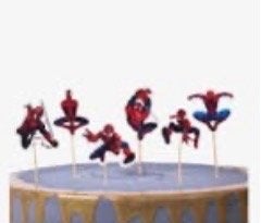 Set van 24 Spiderman taartdecoraties, Verzenden, Nieuw, Jongen of Meisje