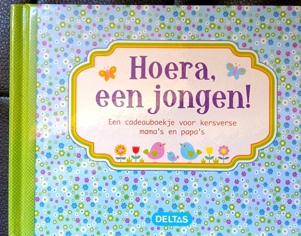 Hoera, een jongen, Ophalen of Verzenden, Zo goed als nieuw, Kraamcadeau