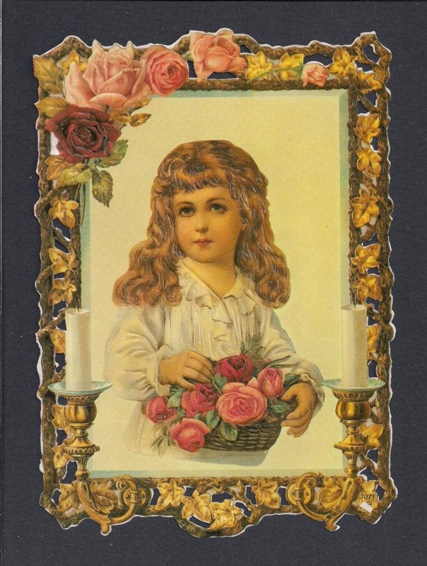 Schilderij Meisje met rozen Poëzie Plaat 7071, Ophalen of Verzenden