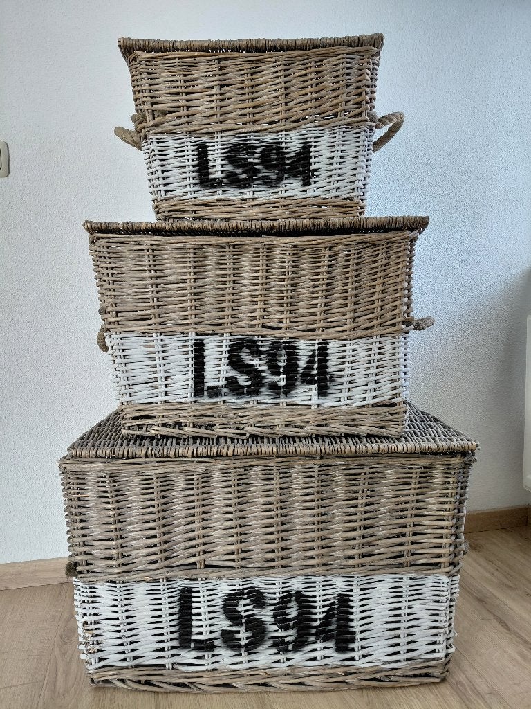 Opberg manden van LifeStyle, Ophalen, Mand, Zo goed als nieuw, Riet