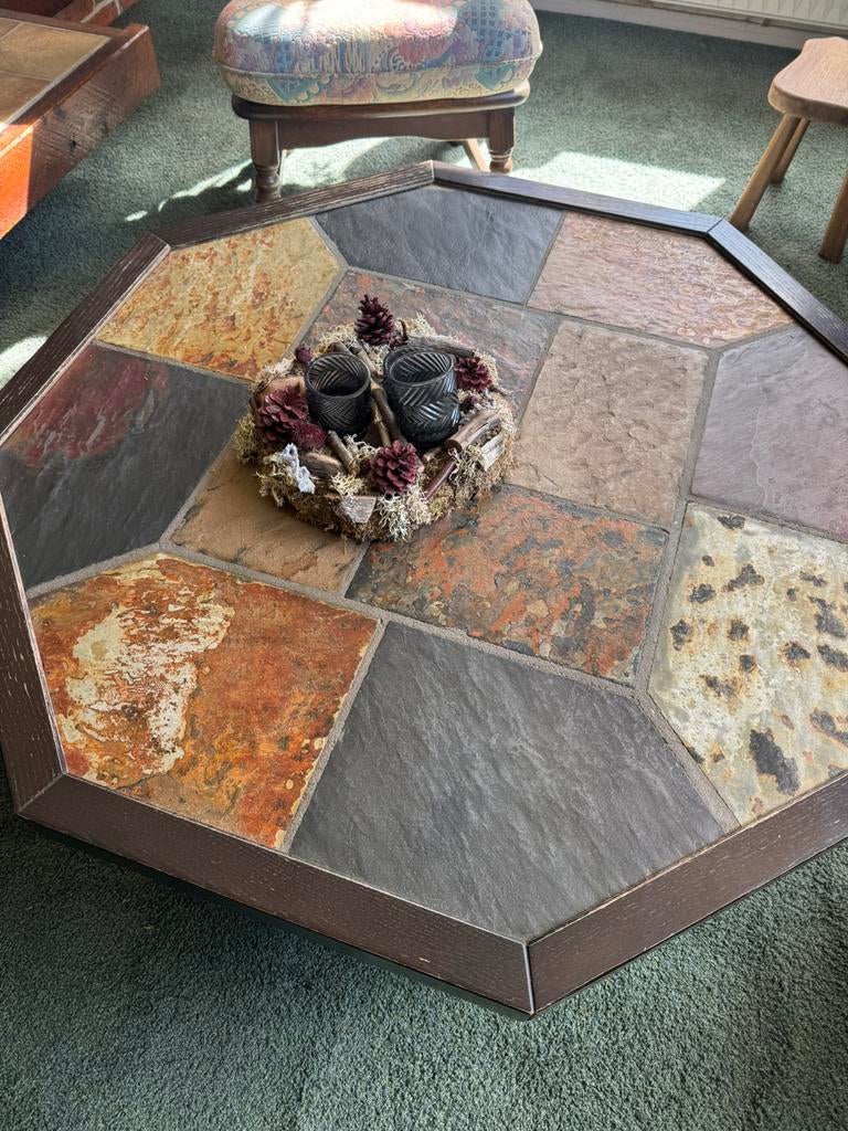 Tafel met stenen blad, Zo goed als nieuw, Minder dan 50 cm, Rechthoekig, 50 tot 100 cm