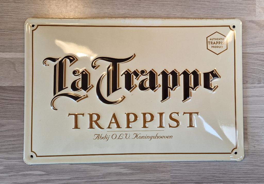 Bierbord La Trappe, Ophalen of Verzenden, Gebruikt, Reclamebord, Plaat of Schild, La Trappe