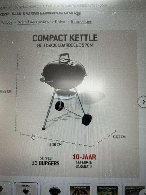 T.K. WEBER barbecue met Hoes !!! en tang, Ophalen, Zo goed als nieuw, Weber
