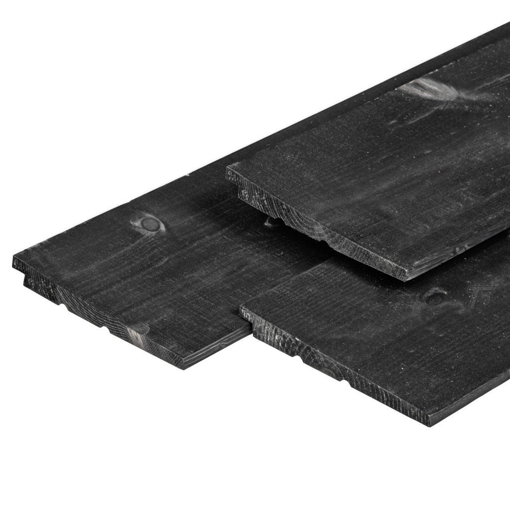 Vuren Zweeds rabat zwart gespoten, Ophalen, Planken, Nieuw, Hardhout