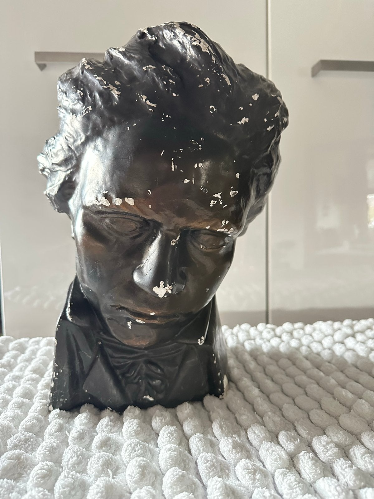 Oude Beethoven Buste - 37cm Hoog, Antiek en Kunst, Gips, Buste, Ophalen of Verzenden, Klassiek