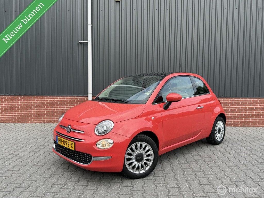 Fiat 500 1.2 500S Pano Led Pdc Bluetooth Koraal Rood Facelif, Auto's, Fiat, Gebruikt, 840 kg, Leder en Stof, Bedrijf