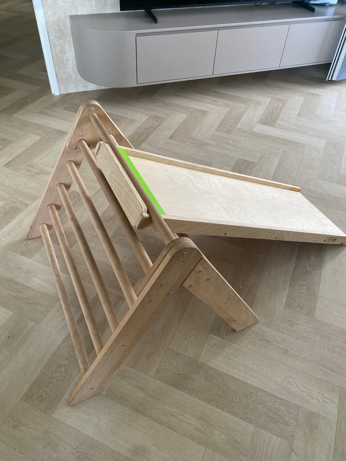 Klimrekje met glijbaan voor thuis - Montessori speelgoed, Kinderen en Baby's, Ophalen, Zo goed als nieuw, Glijbaan