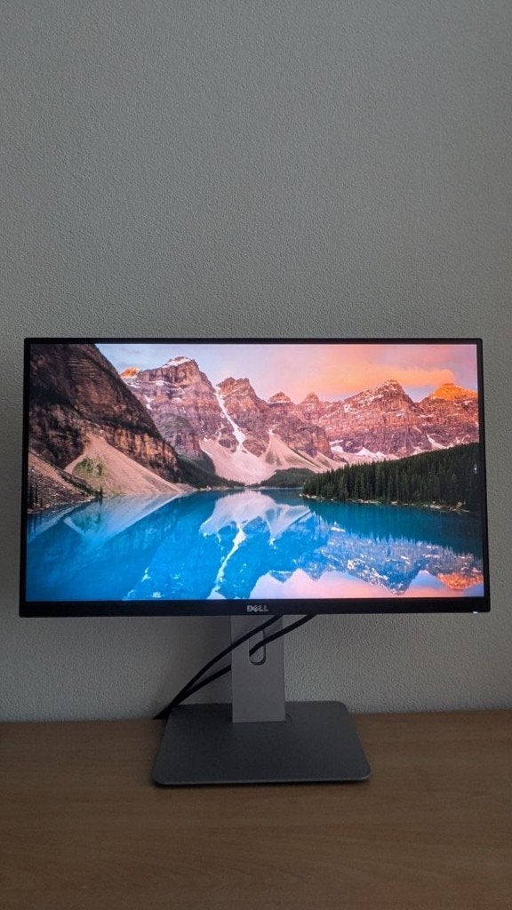 Dell 25 inch IPS-monitor (2560x1440), Computers en Software, Ophalen, Gebruikt, IPS, In hoogte verstelbaar