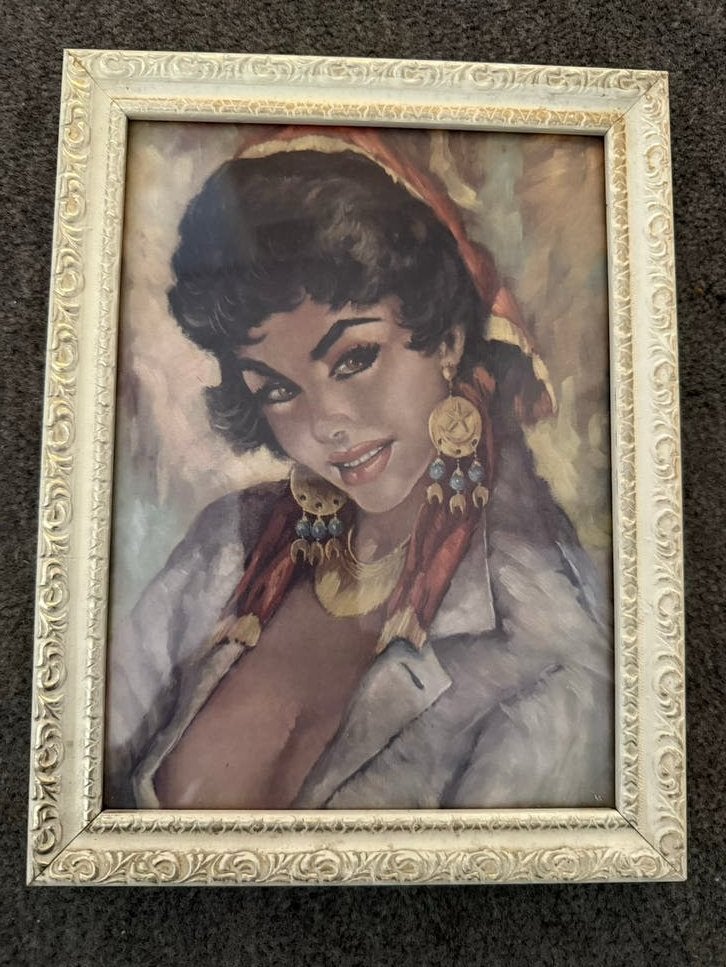 Set van 8 diverse gedrukte platen, Ophalen, Doek, Portret of Personen, Realistisch