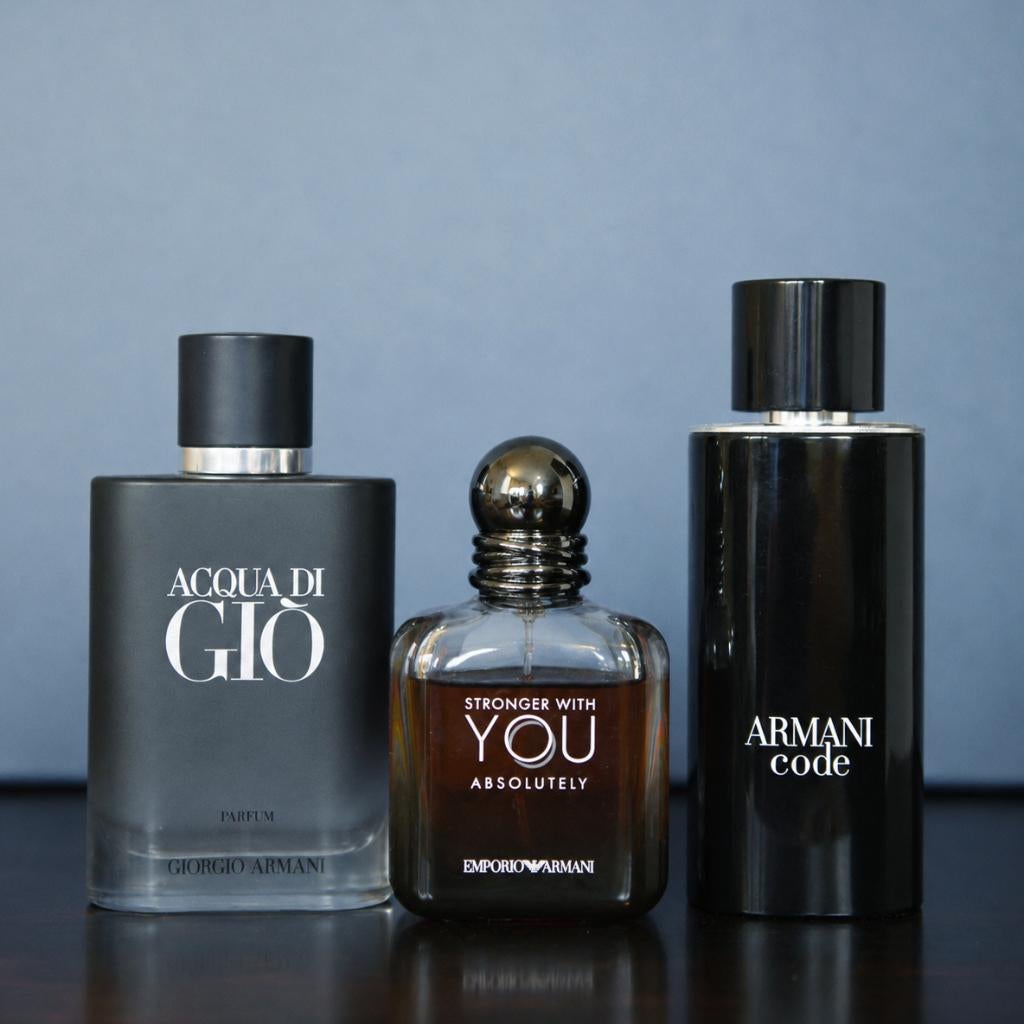 ARMANl collectie samples, Verzamelen, Verzenden, Nieuw, Proef of Tester, Gevuld