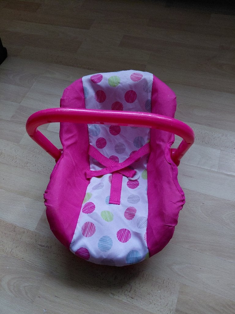Roze wippertje, wipstoeltje met stippenpatroon, Ophalen of Verzenden, Gebruikt, Overige typen