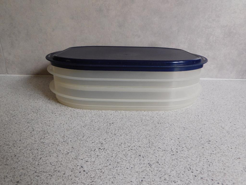 Tupperware Combismart Laag 3 delig Indigo, Huis en Inrichting, Keuken | Tupperware, Ophalen of Verzenden, Zo goed als nieuw, Blauw
