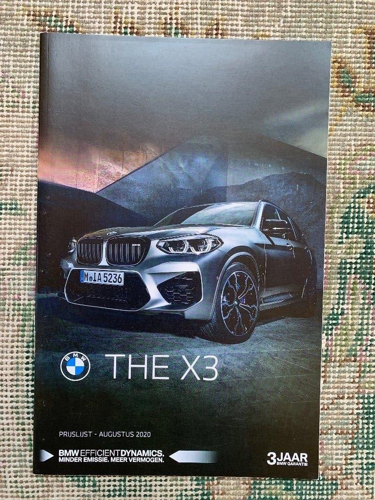 Nederlandse prijslijst BMW X3 G01 2020 nieuw, Nieuw, Ophalen of Verzenden, BMW, BMW