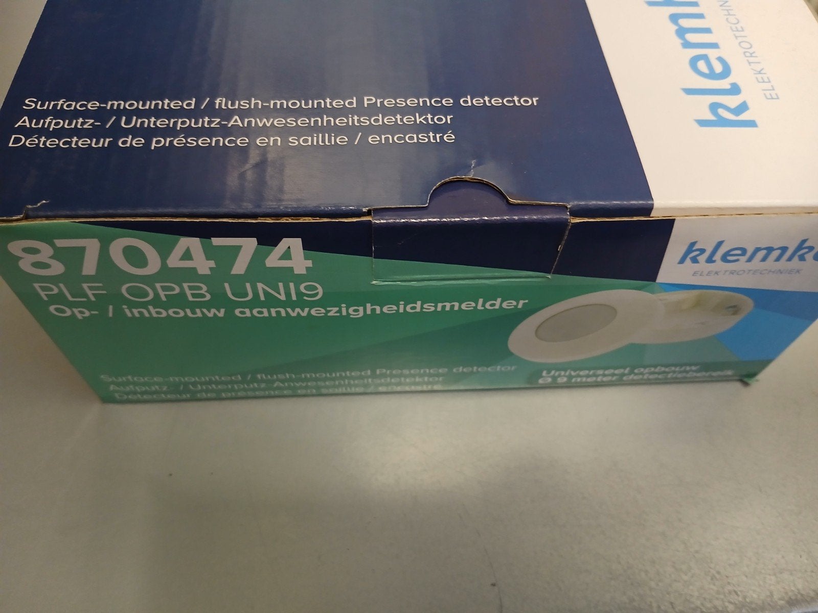 Klemko PLF OPB UNI9 Op-/inbouw aanwezigheidsmelder, Ophalen of Verzenden, Nieuw, Overige merken, Overige typen