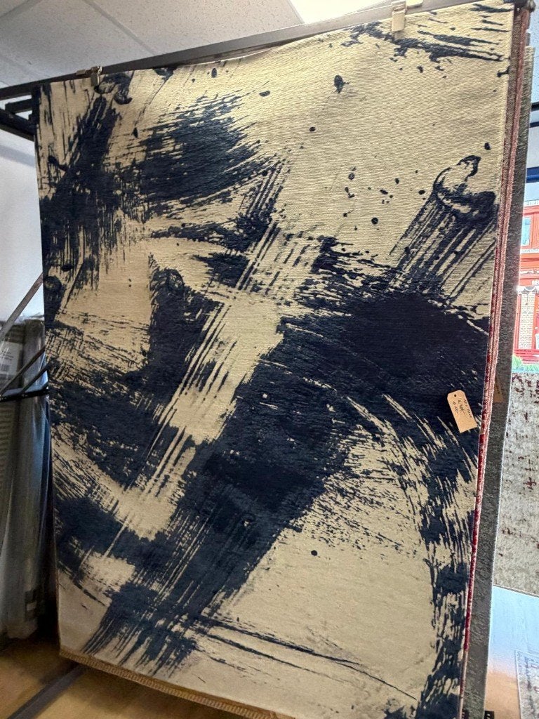 Vloerkleed 155x230cm, Ophalen, Blauw, 150 tot 200 cm, Rechthoekig