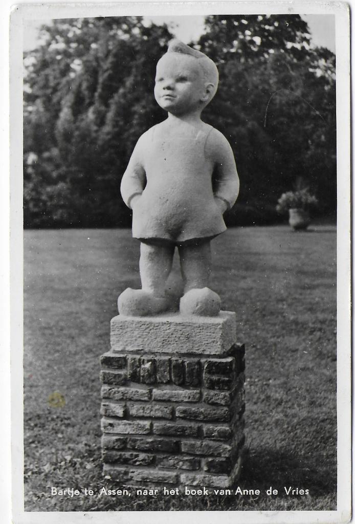 Assen Bartje Ansichtkaart uit 1956 (B5024 ), Ophalen of Verzenden, 1940 tot 1960, Gelopen, Drenthe