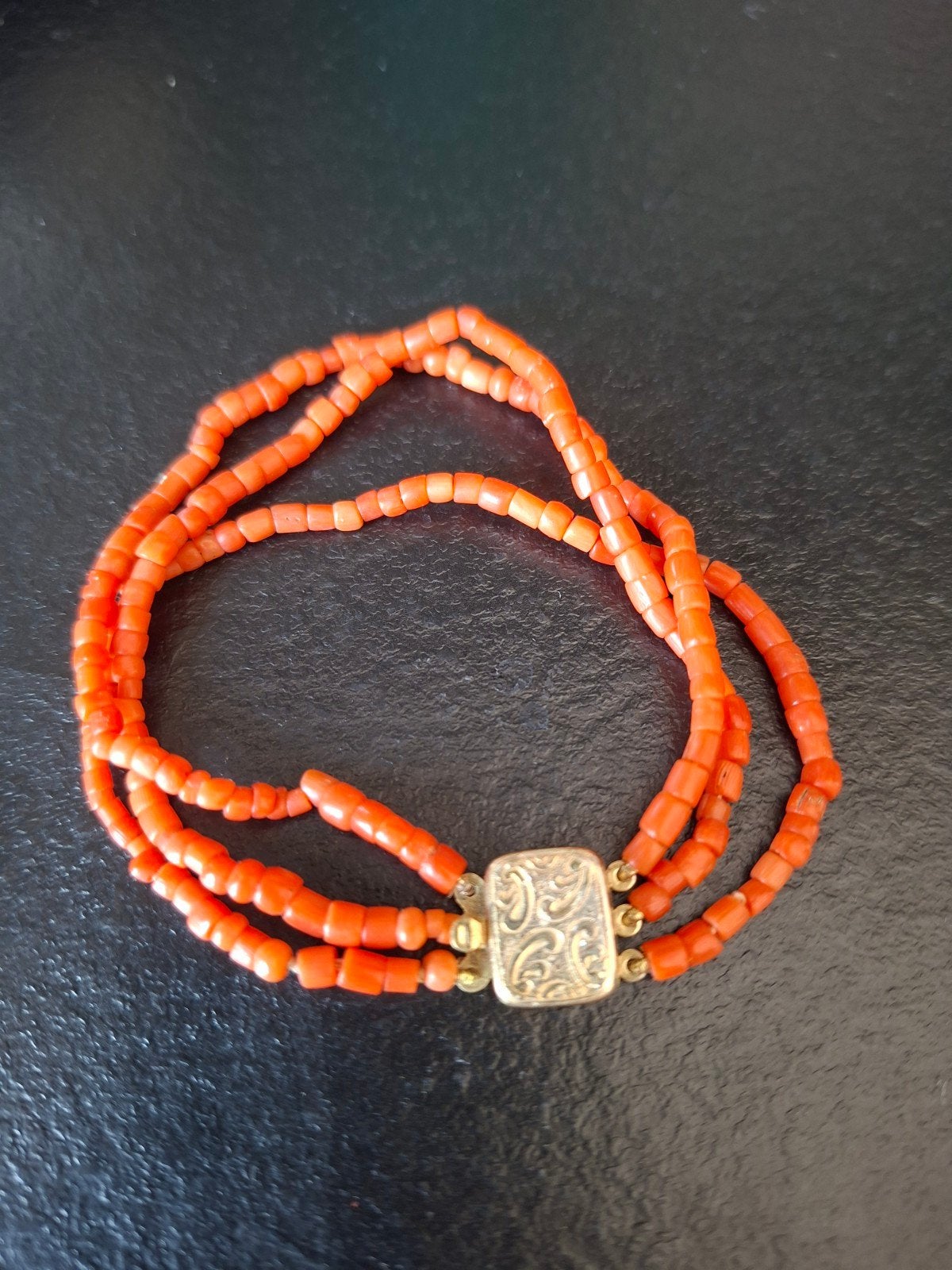 Antieke Bloedkoralen Armband met Zilveren 925 Sluiting, Ophalen of Verzenden