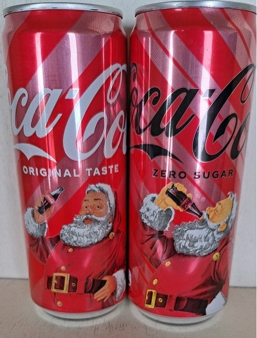 Cola-Cola Blikkenset uit Duitsland Kerst 2025 Cola en Zero, Ophalen of Verzenden, Gebruikt, Verpakking