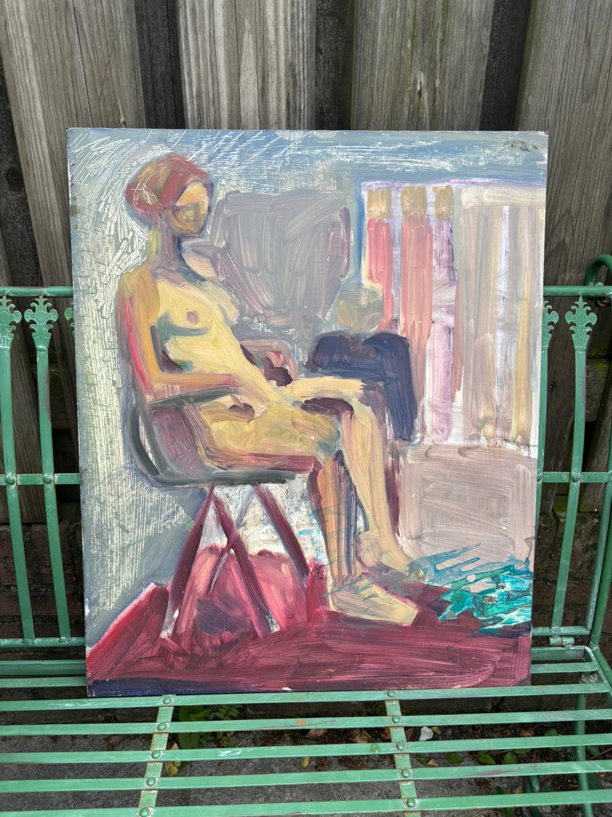 Origineel schilderij naakt Expressieve figuratieve kunst, Ophalen of Verzenden