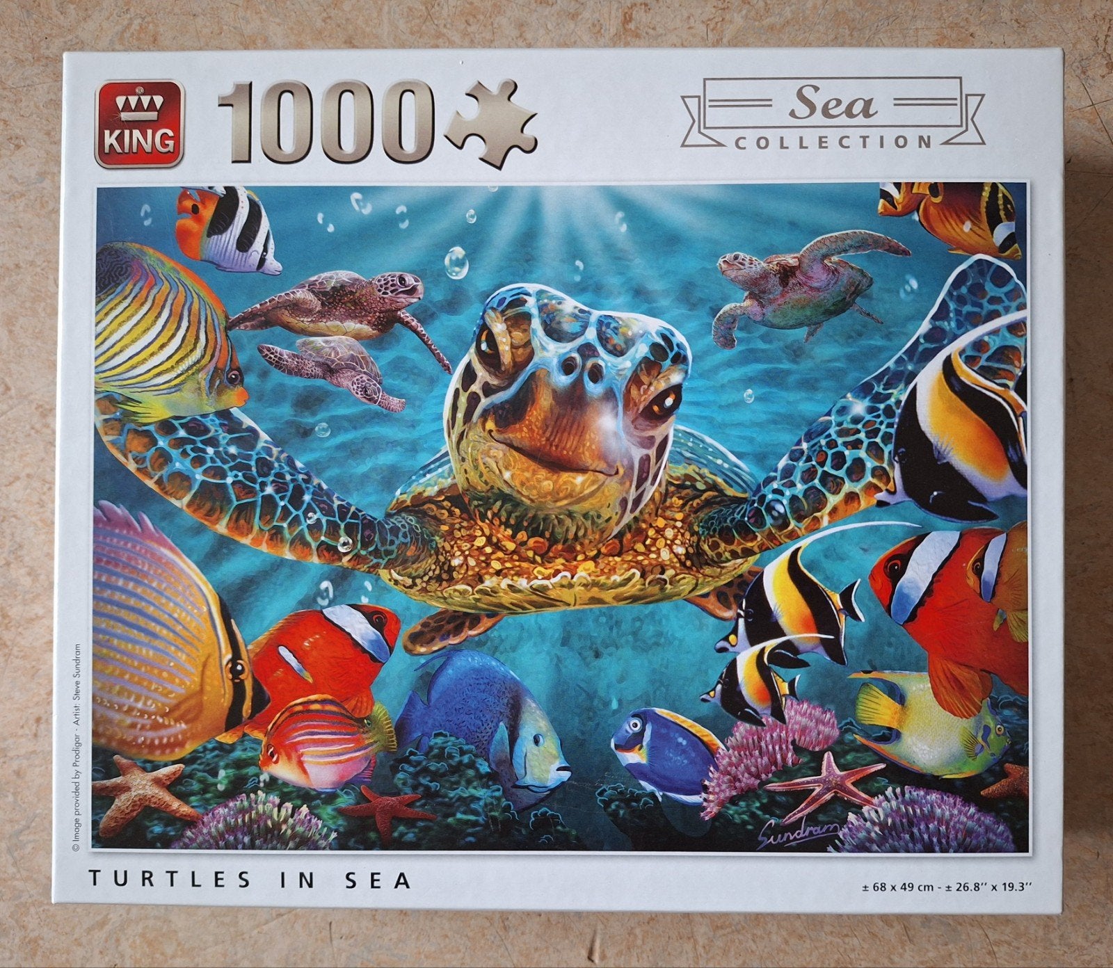 puzzel onderwaterwereld schildpadjes vissen nieuw, Ophalen of Verzenden, 500 t/m 1500 stukjes, Zo goed als nieuw, Legpuzzel