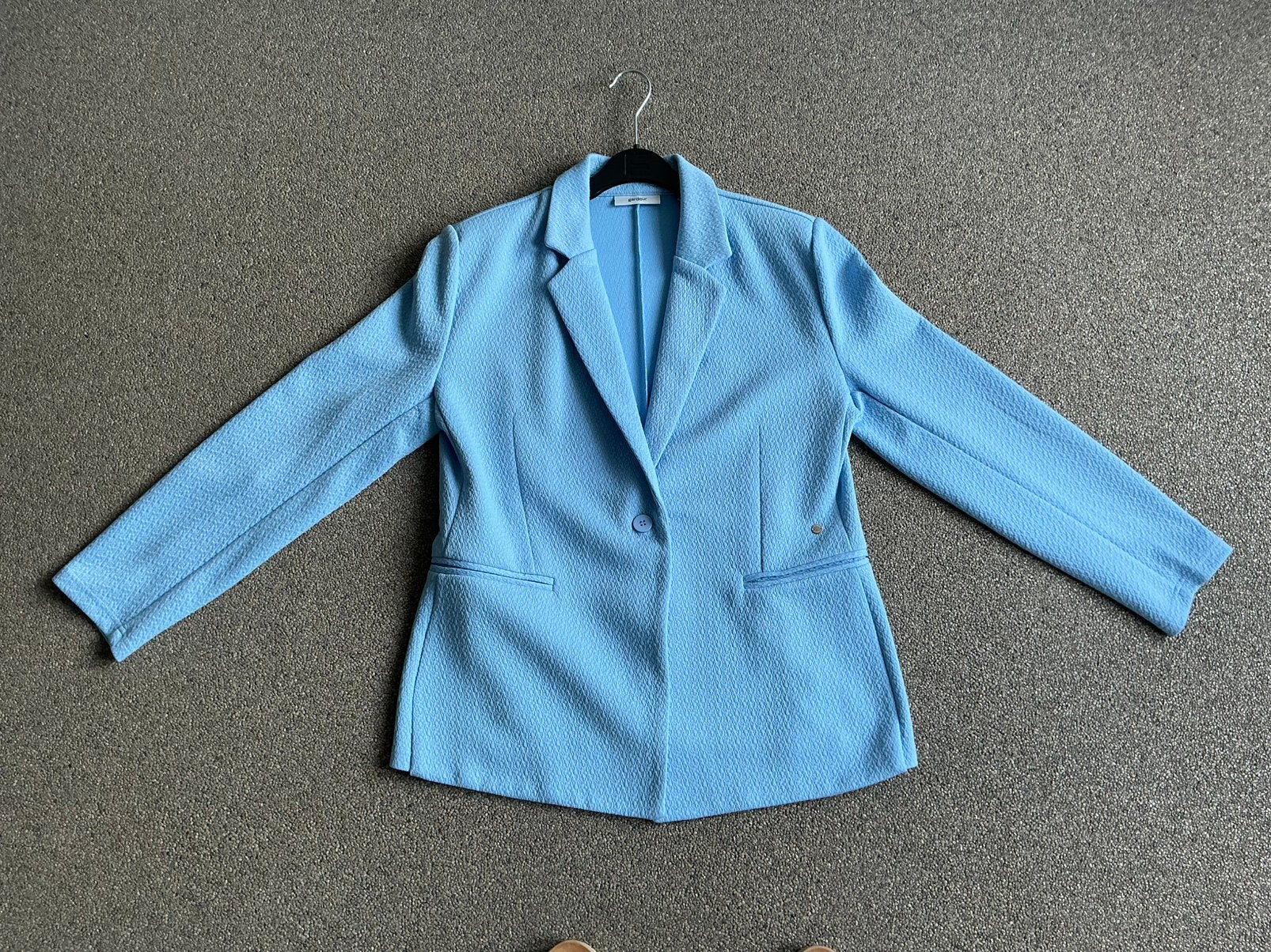 Jasje Gardeur blazer colbert casual chique 40 L licht blauw, Blauw, Maat 42/44 (L), Nieuw, Ophalen of Verzenden