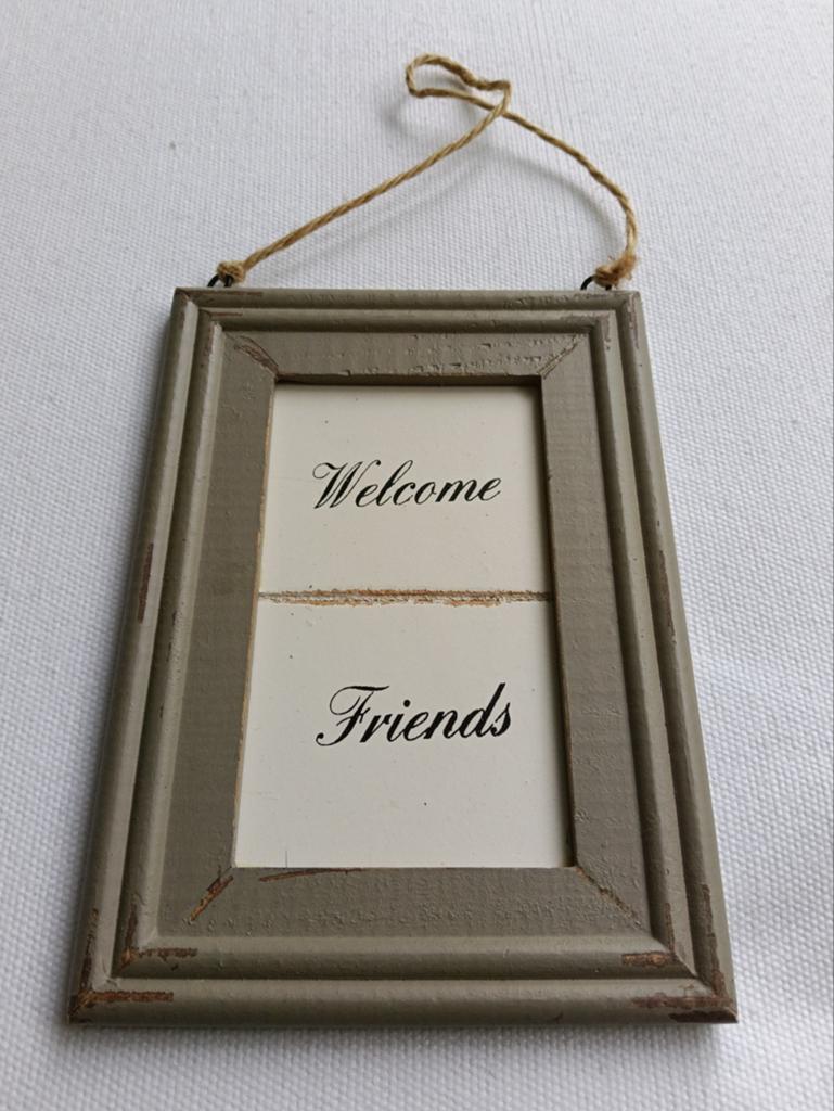 Rivièra Maison 'Welcome Friends' Houten Decoratie, Ophalen of Verzenden, Zo goed als nieuw, Hout