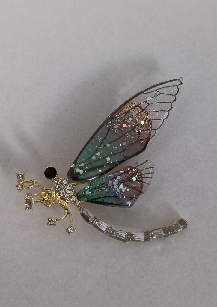 Libelle broche, Overige materialen, 4 tot 7 cm, Overige kleuren, Nieuw