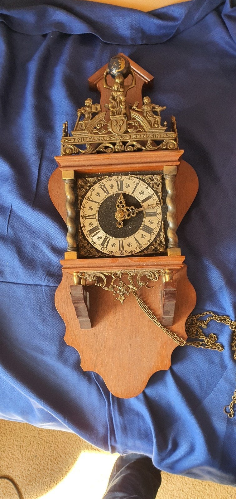 Zaanse wandklok met gewichten en slinger, Ophalen of Verzenden