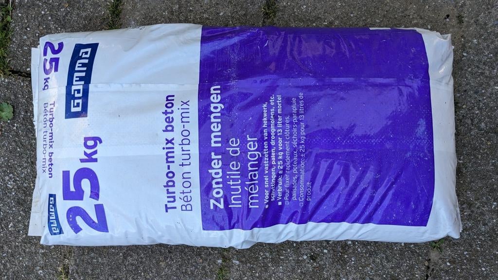 Turbomix beton, 25 kg, Ophalen, Nieuw