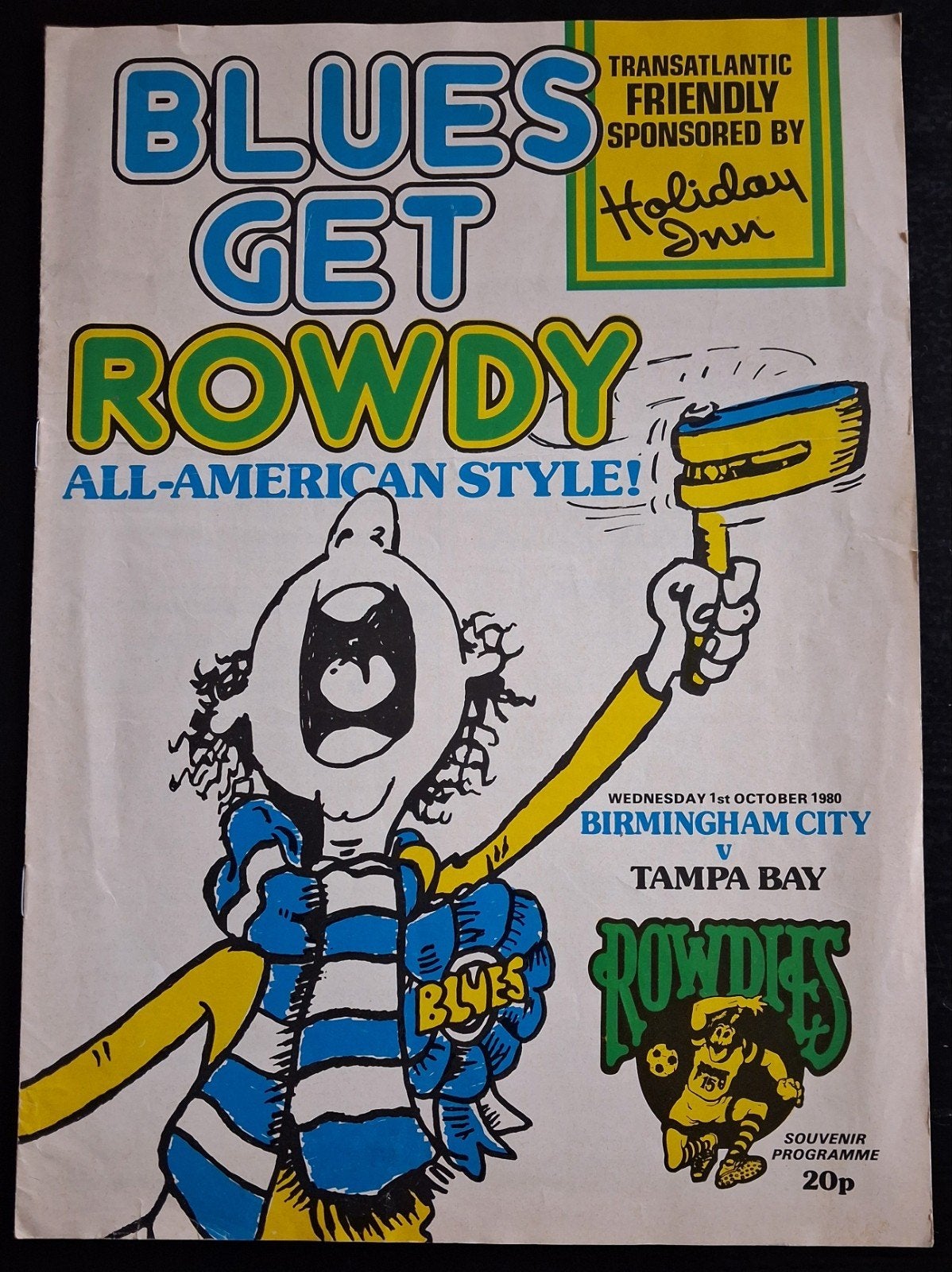 Programma Birmingham City - Tampa Bay Rowdies 1-10-1980., Verzamelen, Ophalen of Verzenden, Gebruikt, Buitenlandse clubs