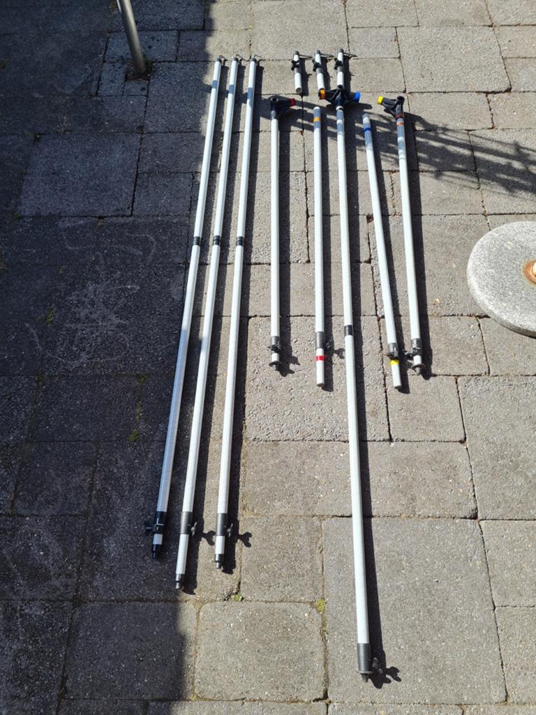 Dorema fiber stokken maat 8    (3 t/m 9), Ophalen of Verzenden, Zo goed als nieuw