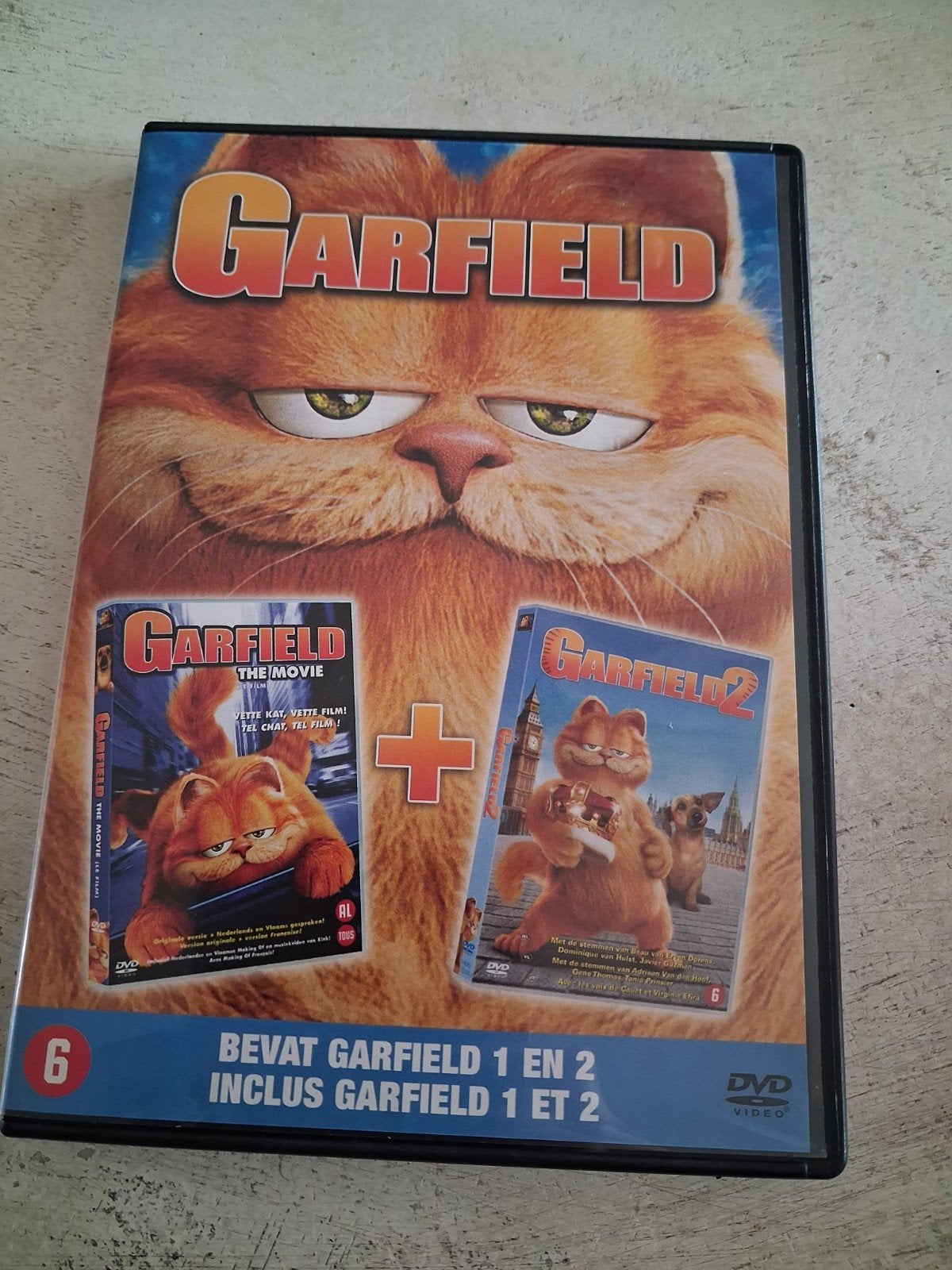 dvd van Garfield 1&2, Alle leeftijden, Ophalen, Zo goed als nieuw