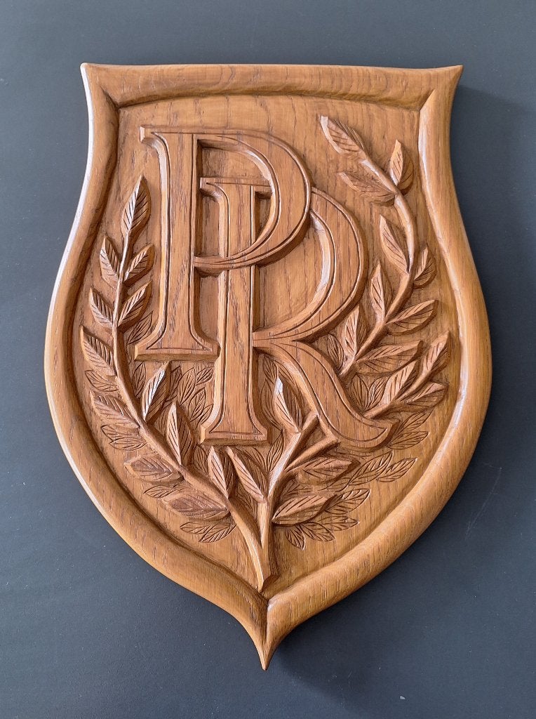 houten schild PR houtsnijwerk wand-paneel hout hxb 45x33,5cm, Ophalen of Verzenden
