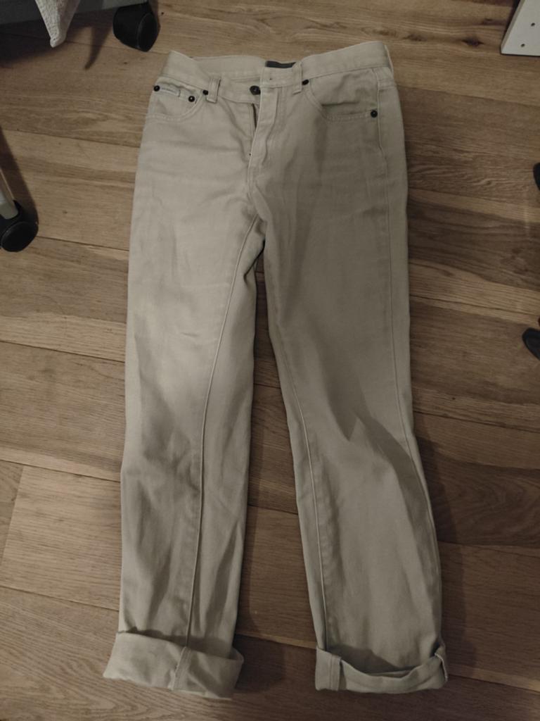 Stijlvolle Beige Broek - Maat (S), Kleding | Dames, Broeken en Pantalons, Beige, Ophalen of Verzenden, Driekwart, Maat 36 (S)