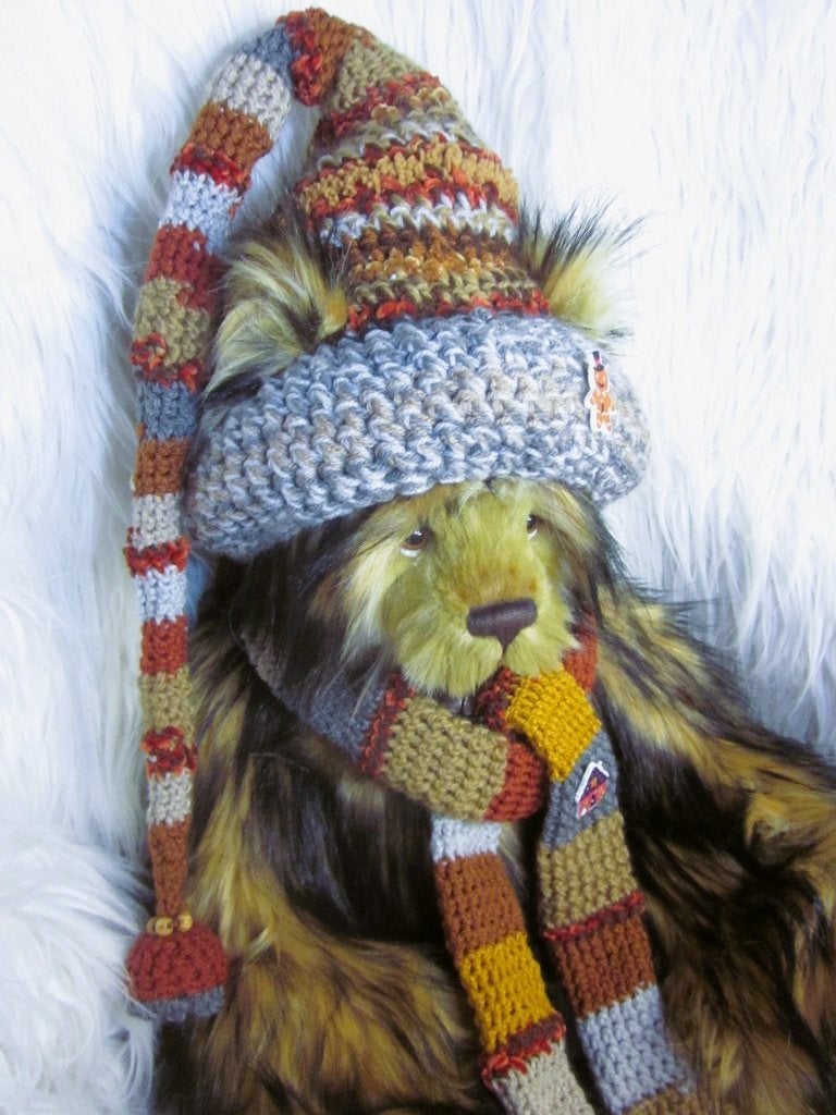 Muts en sjaal set voor Charlie Bears Steiff beren maat 64cm, Verzenden, Nieuw, Overige typen, Overige merken